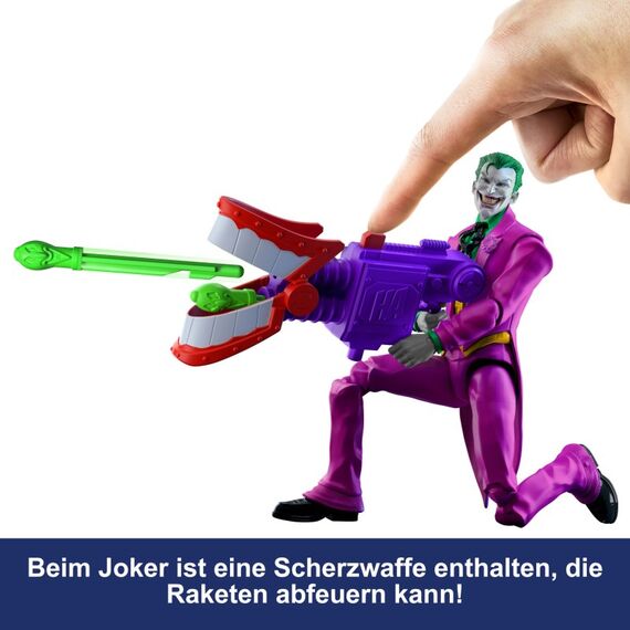 Mattel DC Premiere Serie 1 Joker Actionfigur (15 cm), 22 Bewegungspunkte und Klappernde-Zähne-Waffe, 8 image