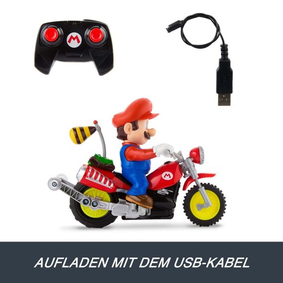Hot Wheels Ferngesteuertes Mario Kart Wheelie Motocross, batteriebetriebenes Fahrzeug mit Fernbedienung, 8 image