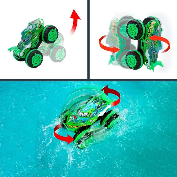 Hot Wheels Monster Trucks All-Terrain Great Bite mit Fernsteuerung, Spielzeug mit Fernbedienung, fährt an Land und im Wasser, 2 image