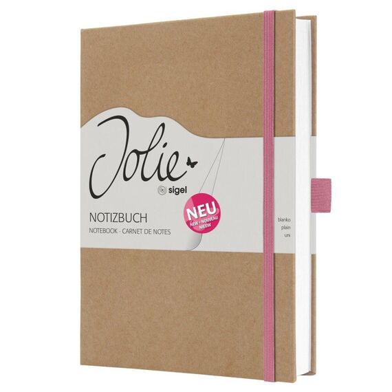 JOLIE JN843 Notizbuch , Pure Pink, ca. A5, liniert, Farbe: Braun, Pink