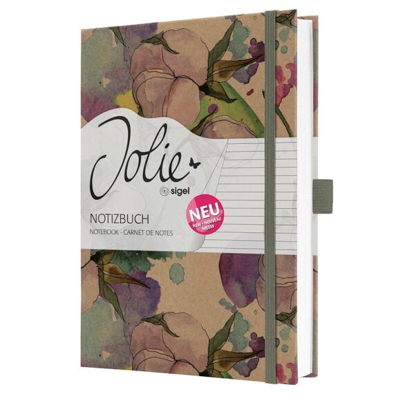 JOLIE JN855 Notizbuch , Pure Cheetah, ca. A5, liniert, Farbe: Blau, Braun, Grün, Pink, Violett