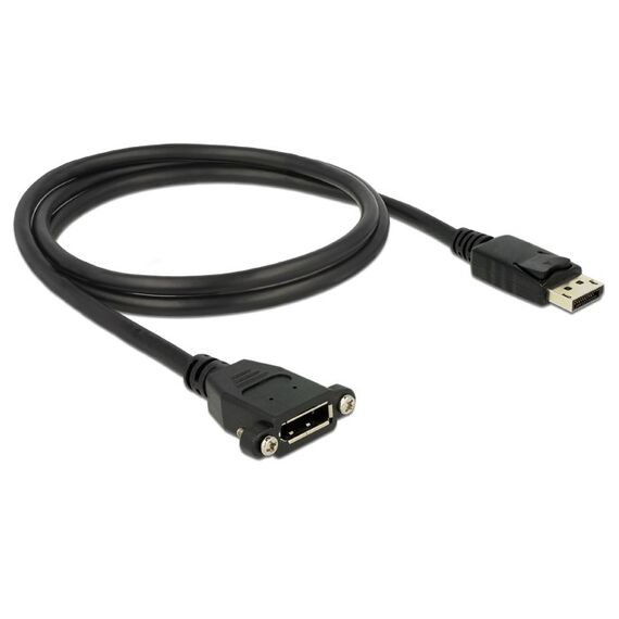 DeLOCK 1m M-F DisplayPort Schwarz