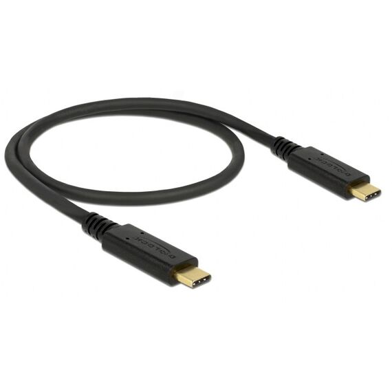 DeLOCK 85529 USB Kabel USB 3.2 Gen 2 (3.1 Gen 2) 0,5 m USB C 10 Gbit/s Schwarz
