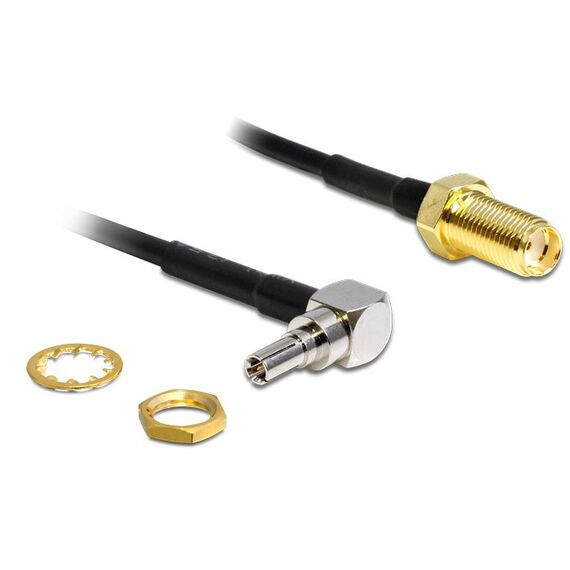 DeLOCK 88466 Signalkabel 0,2 m Schwarz, Gold, Silber