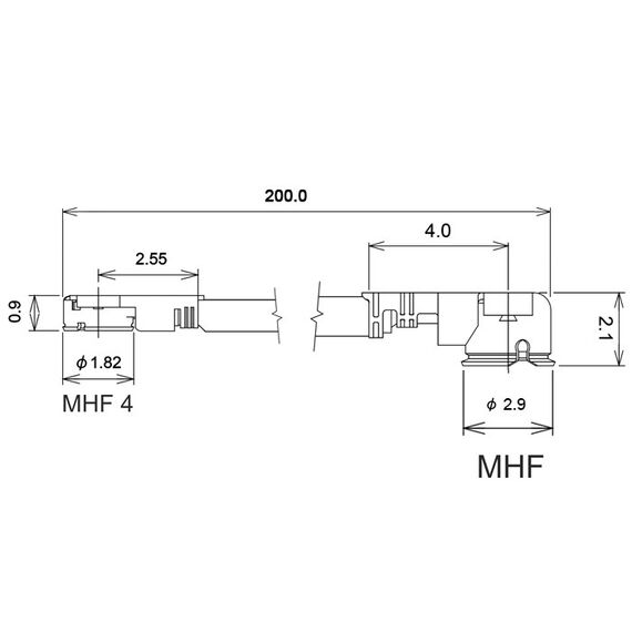 DeLOCK 89648 Koaxialkabel 1.13 0,2 m MHF (I-PEX) MHF IV/ HSC MXHP32 Schwarz, Gold, 2 image