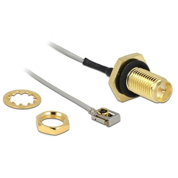 DeLOCK 89927 Koaxialkabel Koaxial 0,5 m RP-SMA MHF I LK Schwarz, Grau