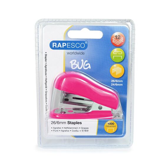 Rapesco Bug Mini Flacher Clinch Pink, 4 image