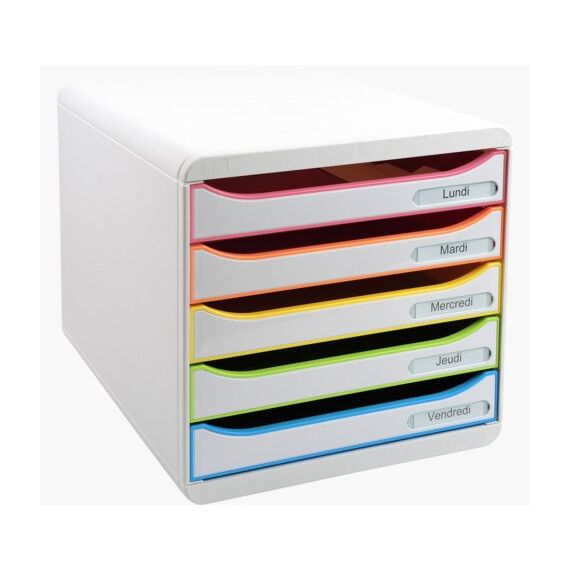 Exacompta 309913D Büro-Schubladenschrank Weiß