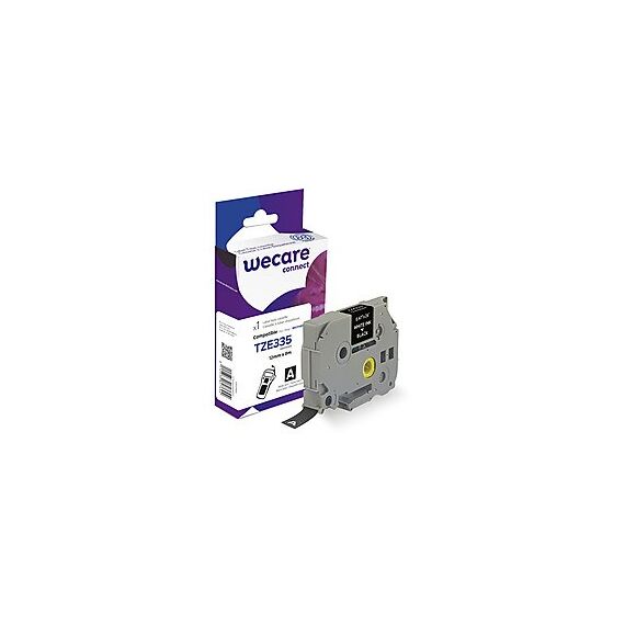Armor K80019W4 Etiketten erstellendes Band Weiss auf Schwarz TZe