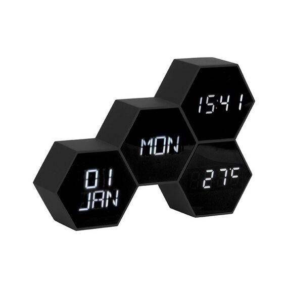 Karlsson KA5805BK Wecker Digitaler Wecker Schwarz, Farbe: Schwarz
