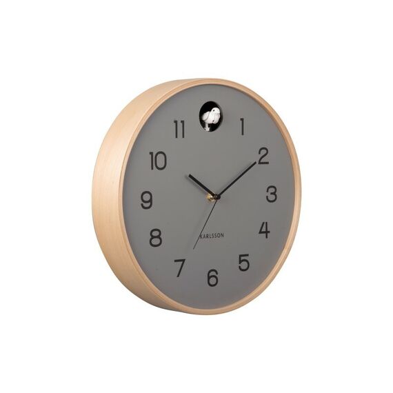 Karlsson Natural Cuckoo Analoge Uhr Rund Grau, Farbe: Grau, 2 image