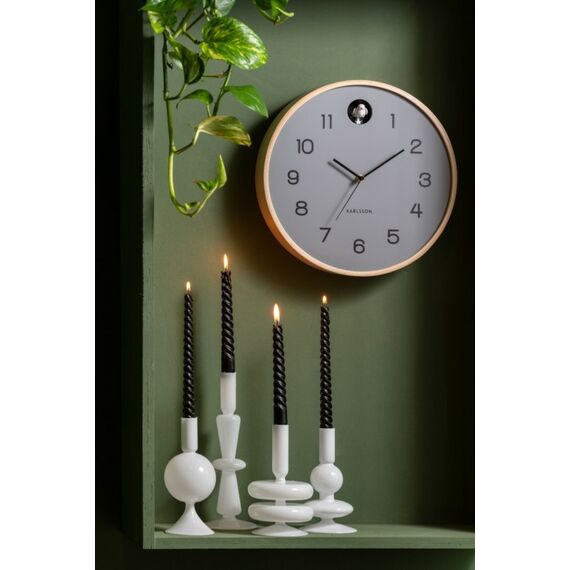 Karlsson Natural Cuckoo Analoge Uhr Rund Grau, Farbe: Grau, 4 image