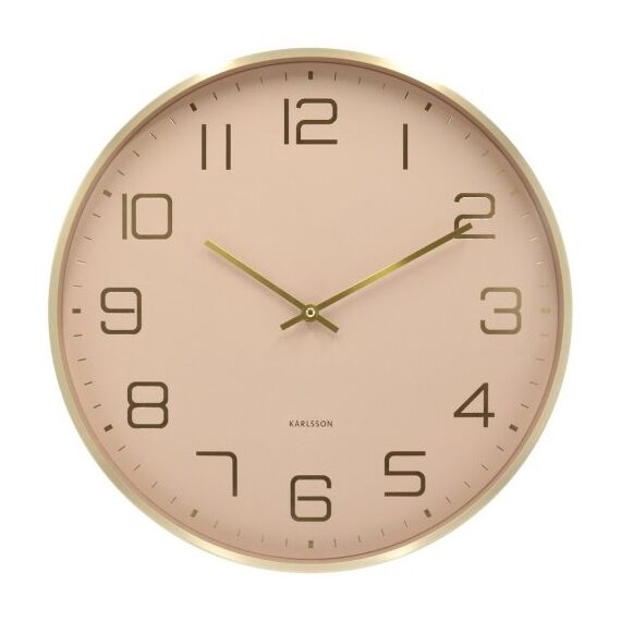 Karlsson Elegance Glow Digitale Uhr Rund Braun, Gold, Farbe: Braun, Gold