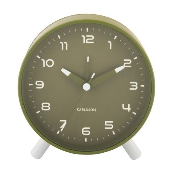 Karlsson KA6029GR Wecker Quarzwecker Grün, Farbe: Grün