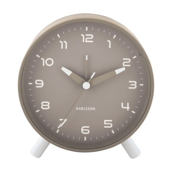 Karlsson KA6029GY Wecker Quarzwecker Grau, Farbe: Grau