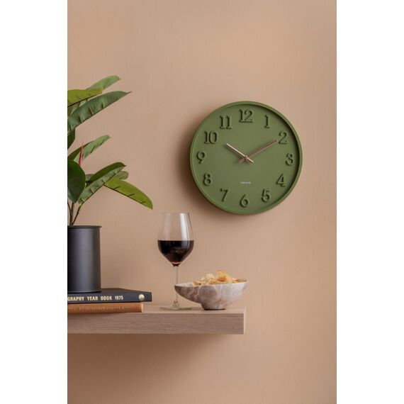 Karlsson KA6041GR Wand- /Tischuhr Quarzuhr Rund Grün, Farbe: Grün, 3 image