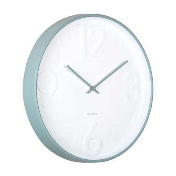 Karlsson KA6063BL Wand- /Tischuhr Quarzuhr Rund Blau, Farbe: Blau
