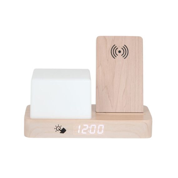 Karlsson KA6079WD Wecker Digitaler Wecker Holz, Farbe: Holz
