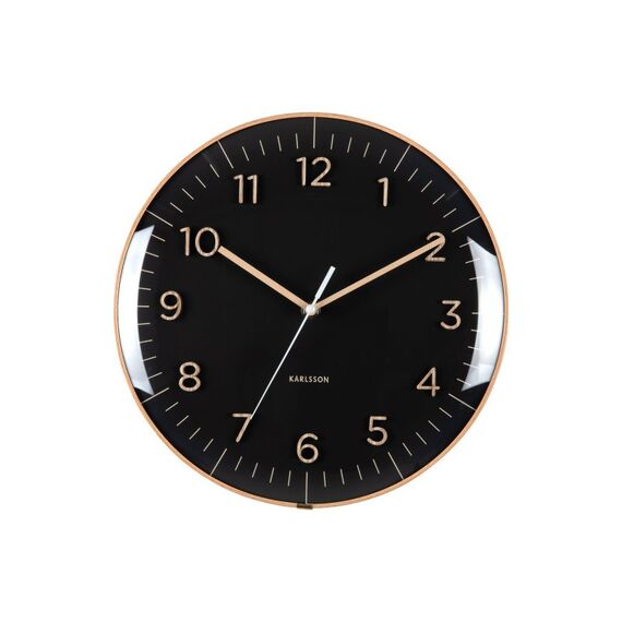 Karlsson KA6110BK Wand- /Tischuhr Analoge Uhr Rund Schwarz, Farbe: Schwarz