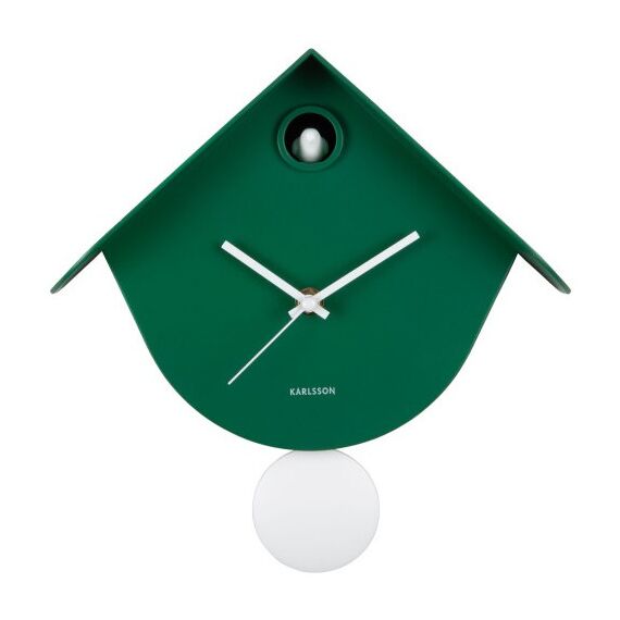 Karlsson Retro Cuckoo Analoge Uhr andere Grün, Farbe: Grün
