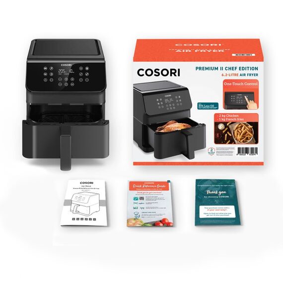 Cosori Premium II Chef Edition Einzelbild 6,2 l Eigenständig 1700 W Heißluftfritteuse Schwarz, 4 image