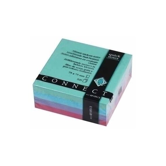 Connect Quick Notes Cube Green, Yellow, Blue & Pink selbstklebendes Etikett 400 Stück(e)