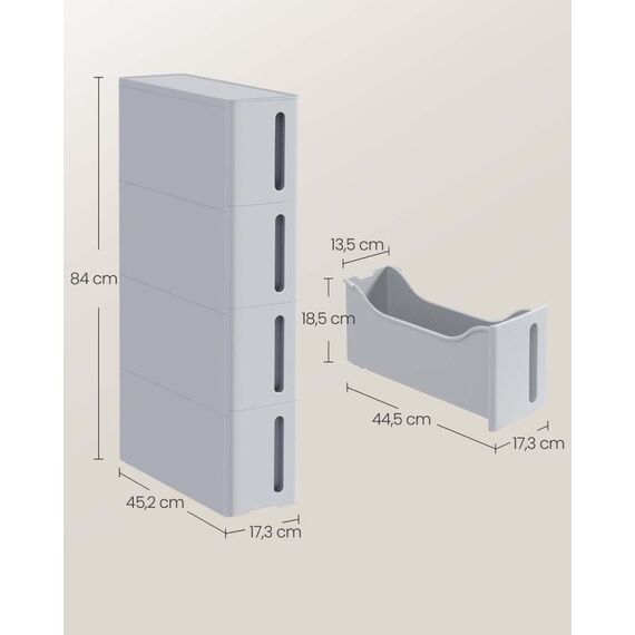 Songmics KFR008G02 Küchenschublade Grau, 6 image