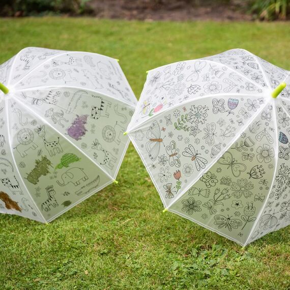 Esschert Design KG277 Kinder-Regenschirm Schwarz, Grün, Transparent, 7 image