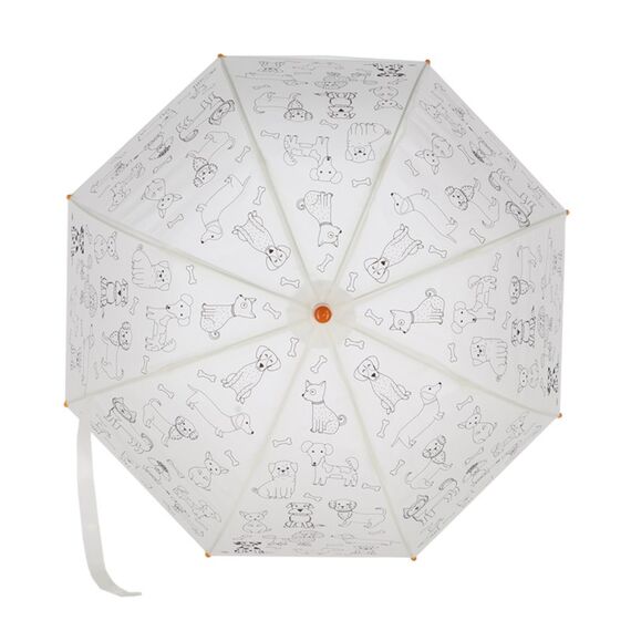 Esschert Design KG279 Kinder-Regenschirm Schwarz, Orange, Transparent, 3 image