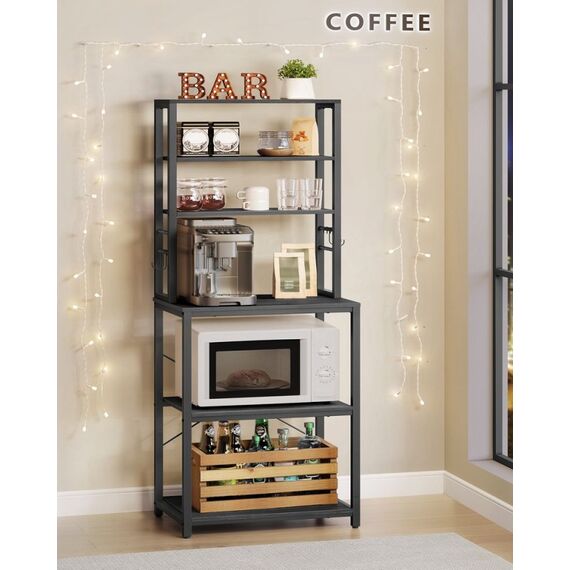 Vasagle KKS024B22 Bäckerei-Regal Partikelbord, Stahl Schwarz, Grau, Anthrazit, 2 image