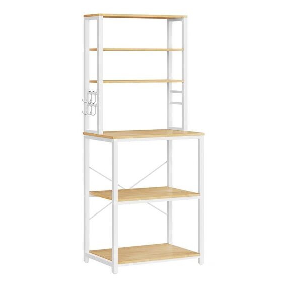Vasagle KKS024W09 Bäckerei-Regal Partikelbord, Stahl Weiß