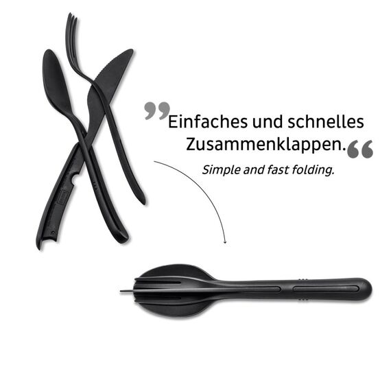 Silwy KO-BT-B-2 Besteck-Set 3 Stück(e) Schwarz