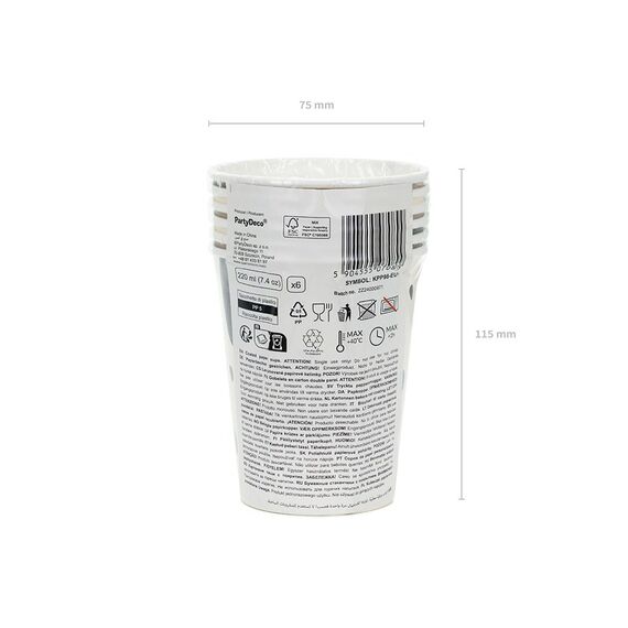 PartyDeco KPP98-EU1 Einwegbecher 6 Stück(e) 220 ml Papier, 4 image
