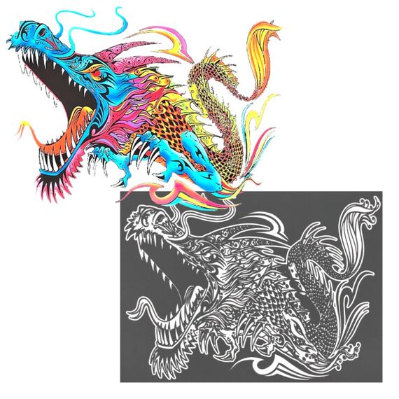 Tataruga Drago Einzel Ausmalbild, 5 image