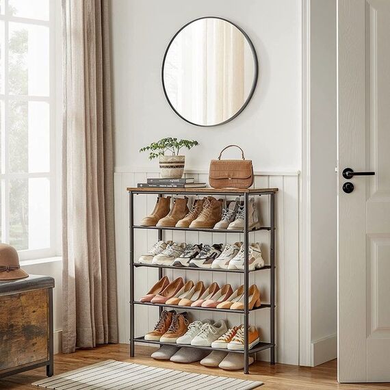 Songmics LBS036B01 Schuhregale offen Braun, 2 image