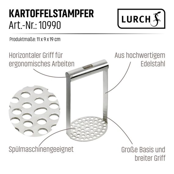 Lurch 00010990 Edelstahl Kartoffelpresse, 7 image