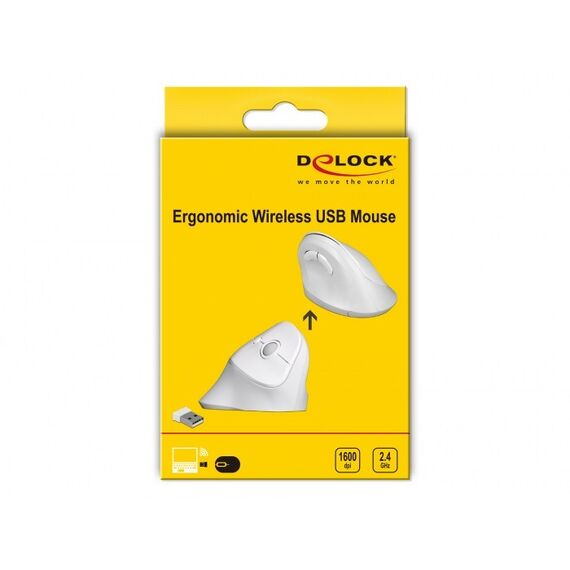DeLOCK 12596 Maus Büro Rechts RF Wireless 1600 DPI, 3 image