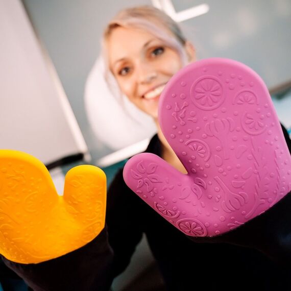 Lurch 00070247 Ofenhandschuhe 1 Stück(e) Schwarz, Gelb Baumwolle, Silikon 240 °C, 4 image