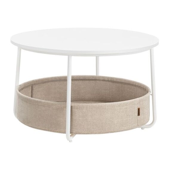 Vasagle LCT244W10 Beistelltisch Kaffeetisch Rundform 4 Bein(e)