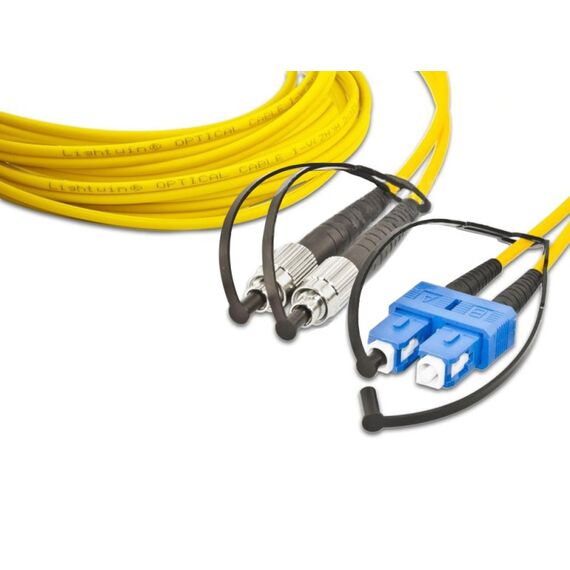Lightwin LDP-09 FC-SC 5.0 InfiniBand/Glasfaserkabel 5 m 2x FC 2x SC Gelb, Farbe: Gelb, Länge: 5 m