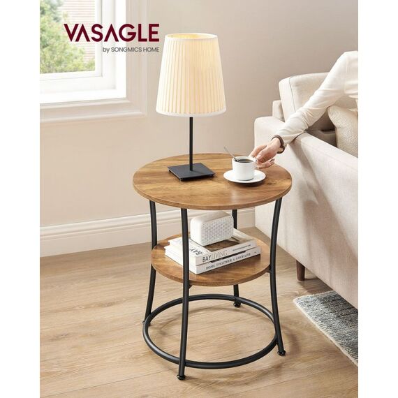 Vasagle LET056B41 Beistelltisch Kaffeetisch Rundform 4 Bein(e), 2 image