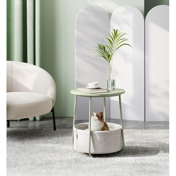 Vasagle LET223C69 Beistelltisch Kaffeetisch Rundform 4 Bein(e), 2 image