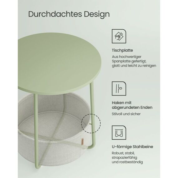 Vasagle LET223C69 Beistelltisch Kaffeetisch Rundform 4 Bein(e), 4 image