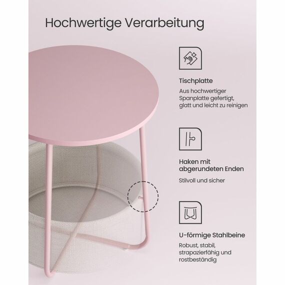 Vasagle LET223R61 Beistelltisch Kaffeetisch Rundform 4 Bein(e), 5 image