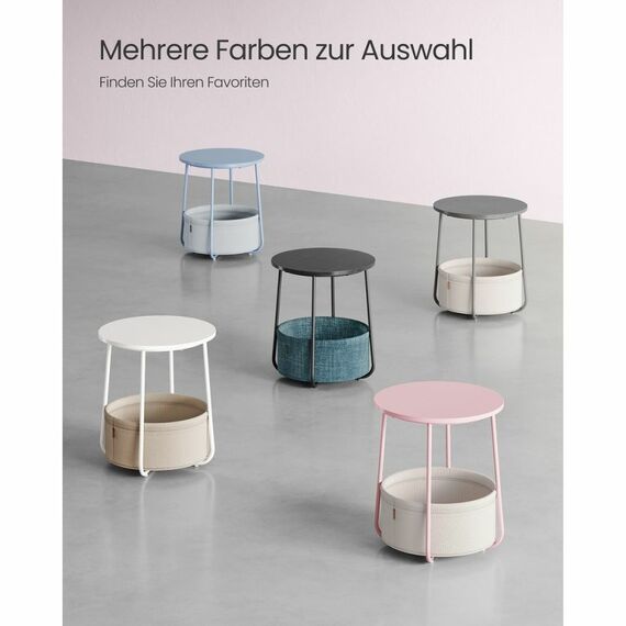 Vasagle LET223R61 Beistelltisch Kaffeetisch Rundform 4 Bein(e), 8 image