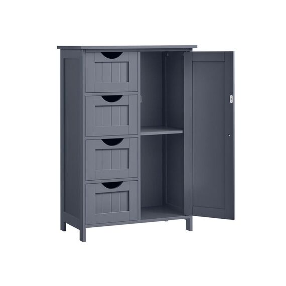 Vasagle Schmaler Badschrank mit 4 Schubladen