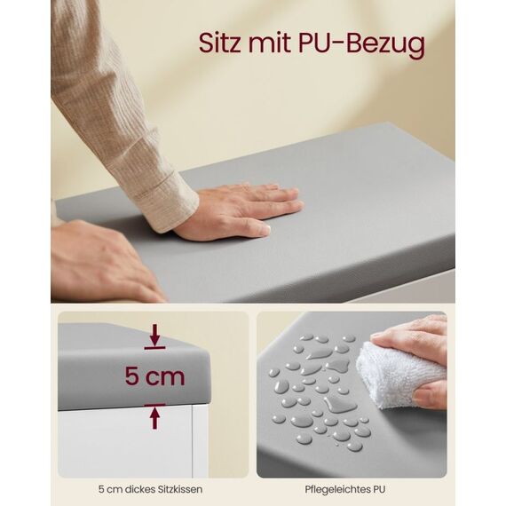 Vasagle LHS020W01 Schuhregale offen Grau, Weiß, 3 image