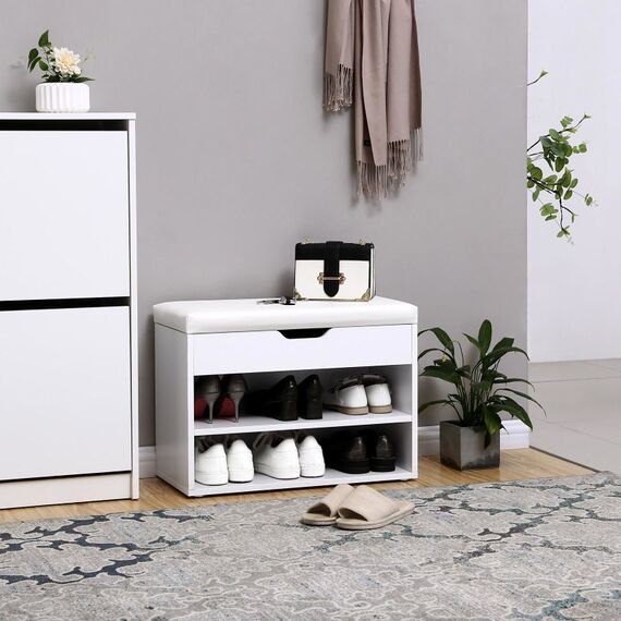 Vasagle LHS20WT Schuhregale offen Weiß, 3 image