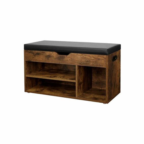 Vasagle LHS30BX Schuhregale Geschlossen Schwarz, Braun, Holz