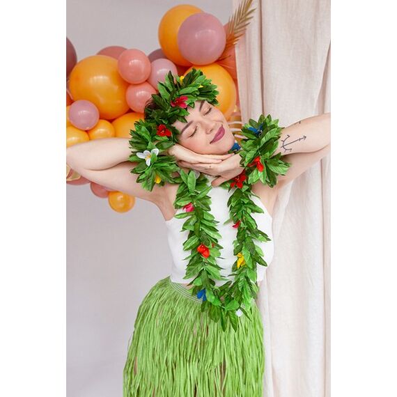 PartyDeco Hawaiianisches Set, grün, Erwachsene, Einheitsgröße, 3 image